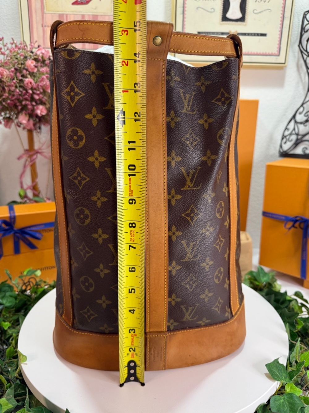SASSY LOUIS VUITTON MONOGRAM BUCKET SLING BACKPACK! - Picture 7 of 16